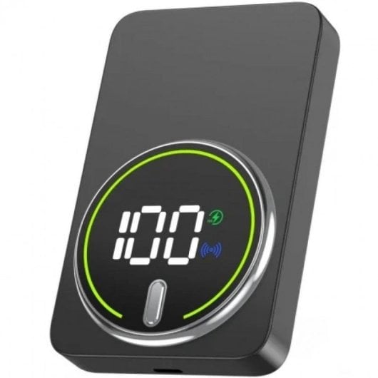 Power Bank Kabellos Leotec 10000mAh 20W Schwarz
