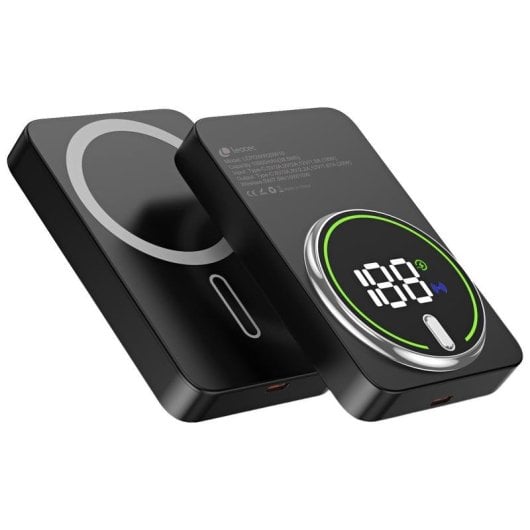 Power Bank Kabellos Leotec 10000mAh 20W Schwarz