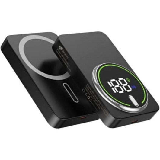 Power Bank Kabellos Leotec 10000mAh 20W Schwarz