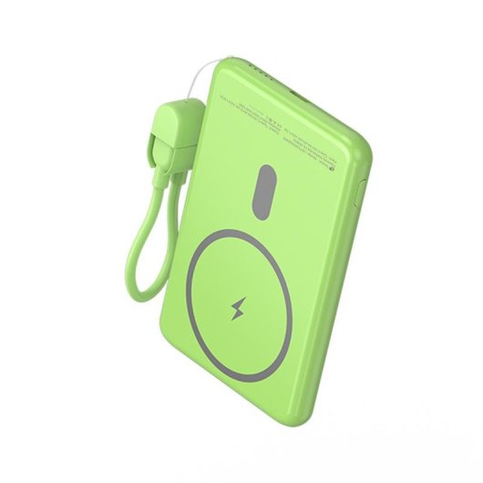 Power Bank Kabellos Leotec 5000mAh 20W Grün