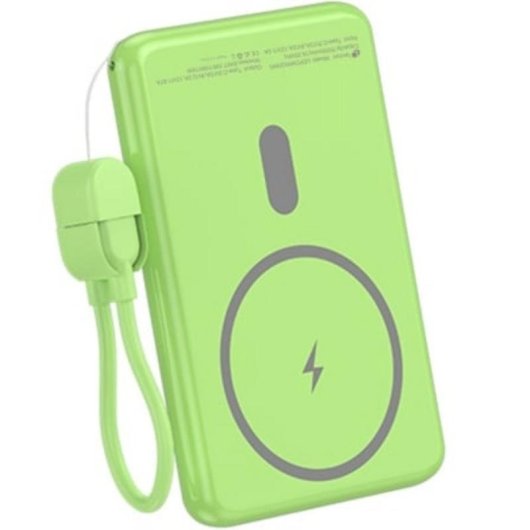 Power Bank Kabellos Leotec 5000mAh 20W Grün