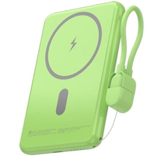 Power Bank Kabellos Leotec 5000mAh 20W Grün
