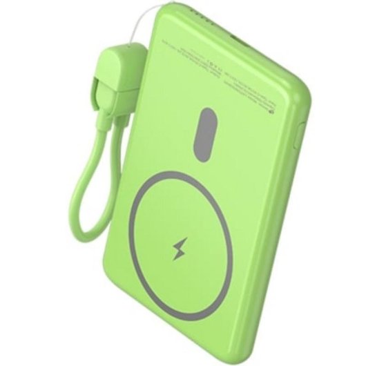 Power Bank Kabellos Leotec 5000mAh 20W Grün