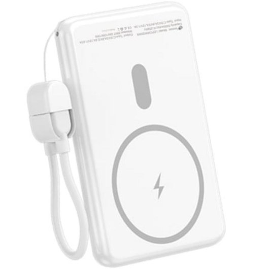 Power Bank kabellos Leotec 5000mAh 20W weiß