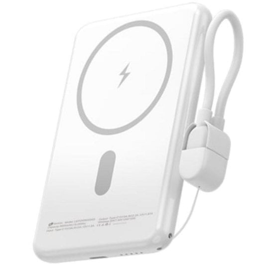 Power Bank kabellos Leotec 5000mAh 20W weiß