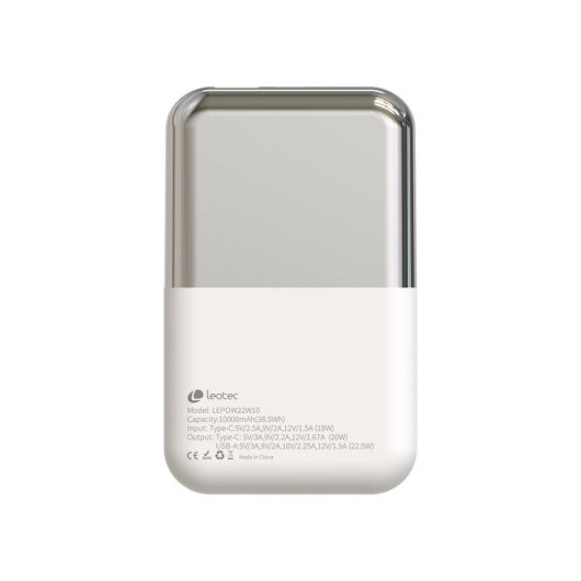 Externe Batterie Leotec Power Bank 10000mAh 22.5W USB-C und USB-A