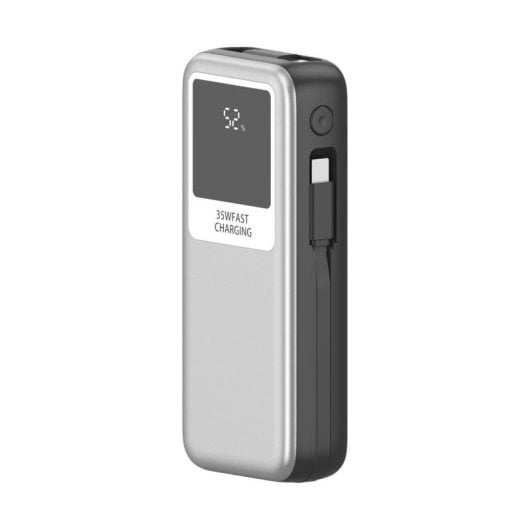 Power Bank Leotec 10000mAh 35W USB-C Retraktabel Lightning