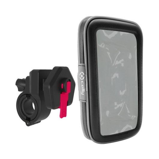 Soporte activo Celly SNAPFLEX para teléfono móvil bicicleta coche scooter negro