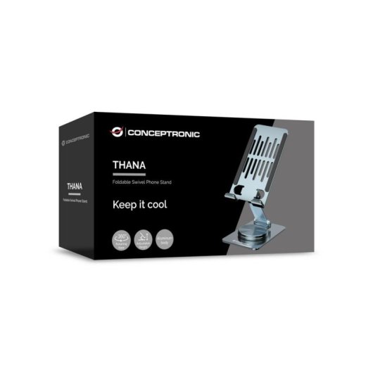 Suporte Móvel Conceptronic THANA08G Dobrável Rotação 360° Altura Ajustável Prateado