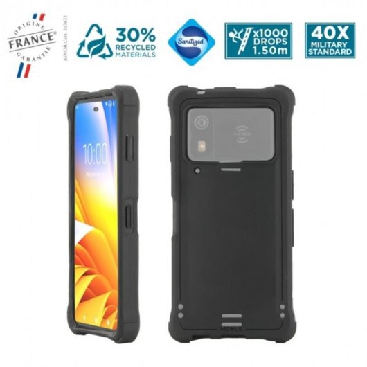Funda para móvil Mobilis Protech Cover Negra Antigolpes para Zebra EM45 6,7"
