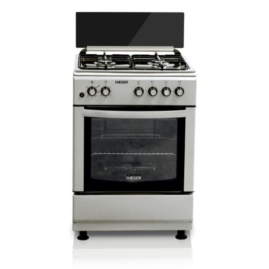 Cocina HAEGER GC-SS6.009B Gas 60x60 con Horno Eléctrico 64L