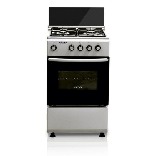 Cocina Independiente HAEGER GC-SS5.006D Gris Acero Inoxidable 4 Zonas Gas