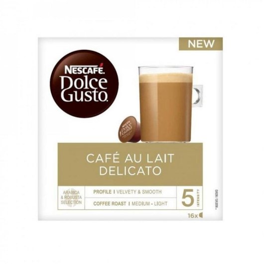 Cápsula de café NESCAFÉ Dolce Gusto Café con Leche Delicato 16 piezas