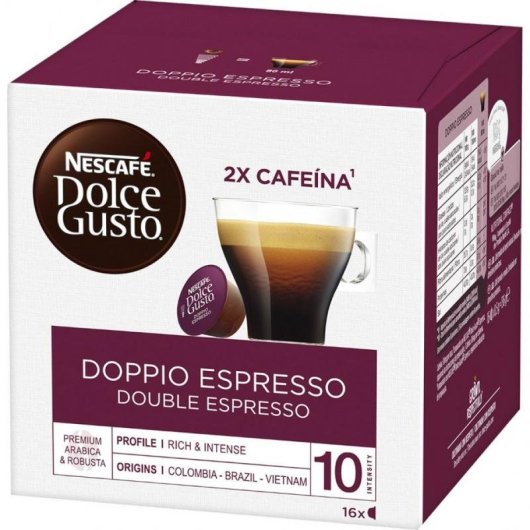 Cápsula de café Nescafé Dolce Gusto Espresso Doppio 16 tazas