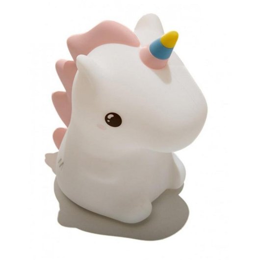 Figura Iluminada Decorativa Muitomas Unicornio USB-C Silicona Blanca