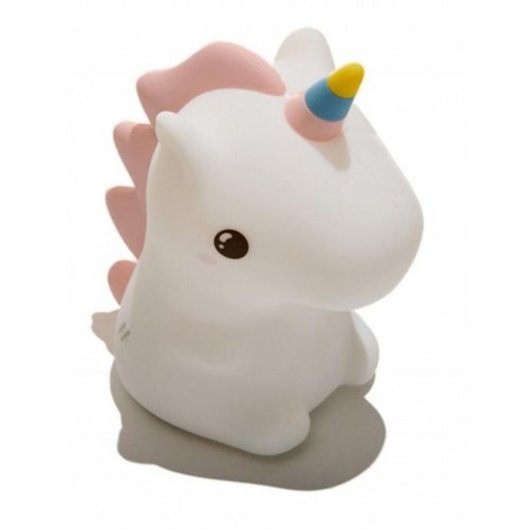 Figura Iluminada Decorativa Muitomas Unicornio USB-C Silicona Blanca