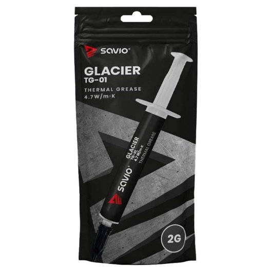 Pasta térmica Savio TG-01 2g Condutividade 4,7 W/m·K Cinzento/Preto