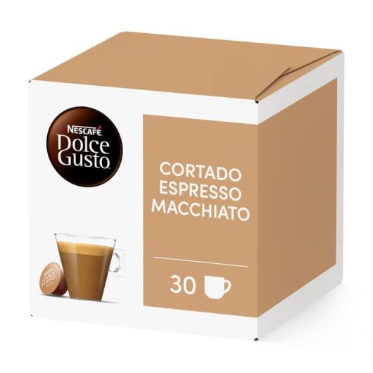 Cápsula de café Nescafé Dolce Gusto Cortado Espresso Macchiato, 30 tazas