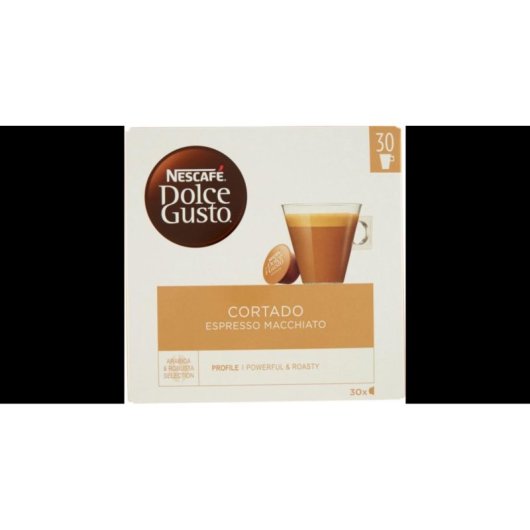 Cápsula de café Nescafé Dolce Gusto Cortado Espresso Macchiato, 30 tazas
