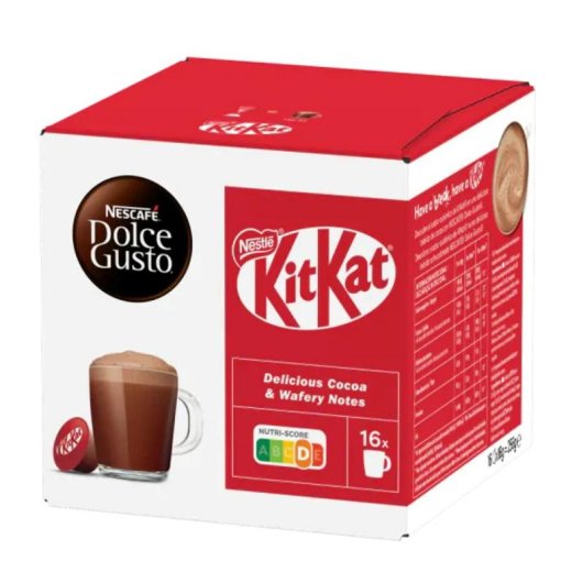 Cápsulas de Cacao Caliente KitKat NESCAFÉ Dolce Gusto, 16 piezas