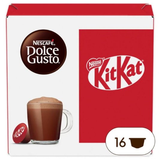 Cápsulas de Cacao Caliente KitKat NESCAFÉ Dolce Gusto, 16 piezas