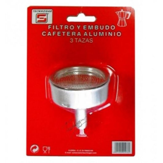 Embudo TECNHOGAR 3 tazas Aluminio Acero