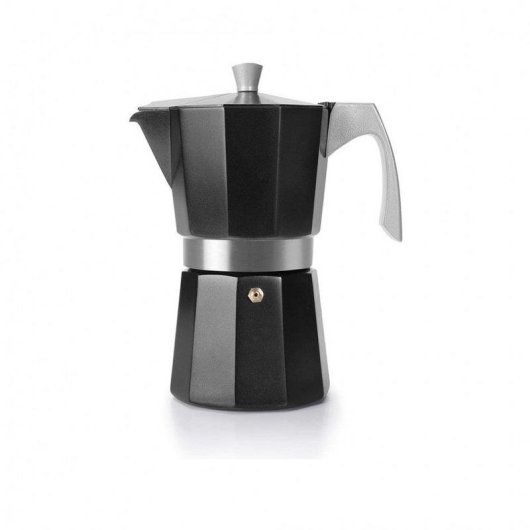 Máquina de café expresso Ibili Evva Black alumínio fundido fundo aço indução