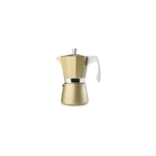 Máquina de café expresso Ibili Evva Golden alumínio fundido full induction com filtro redutor