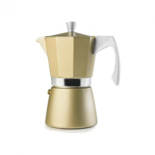 Máquina de café expresso Ibili Evva Golden alumínio fundido full induction com filtro redutor