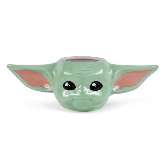 Taza Pyramid Star Wars The Mandalorian The Child 0,4 L Cerámica Negra Coral Verde