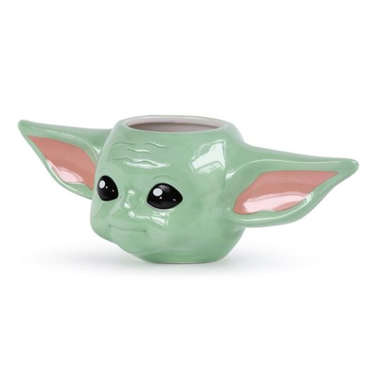 Taza Pyramid Star Wars The Mandalorian The Child 0,4 L Cerámica Negra Coral Verde