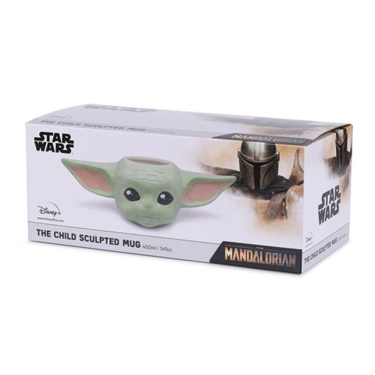 Taza Pyramid Star Wars The Mandalorian The Child 0,4 L Cerámica Negra Coral Verde