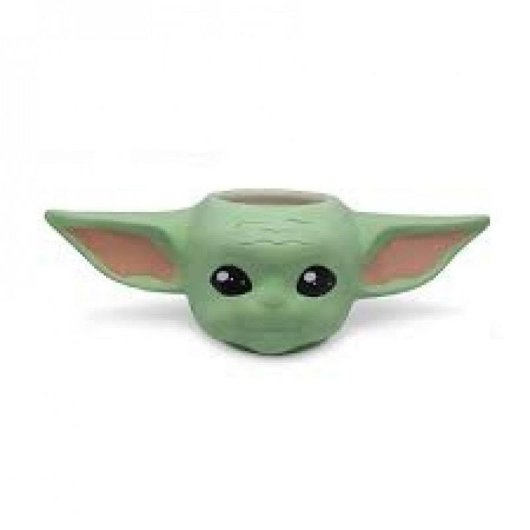 Taza Pyramid Star Wars The Mandalorian The Child 0,4 L Cerámica Negra Coral Verde