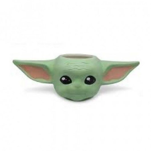 Taza Pyramid Star Wars The Mandalorian The Child 0,4 L Cerámica Negra Coral Verde
