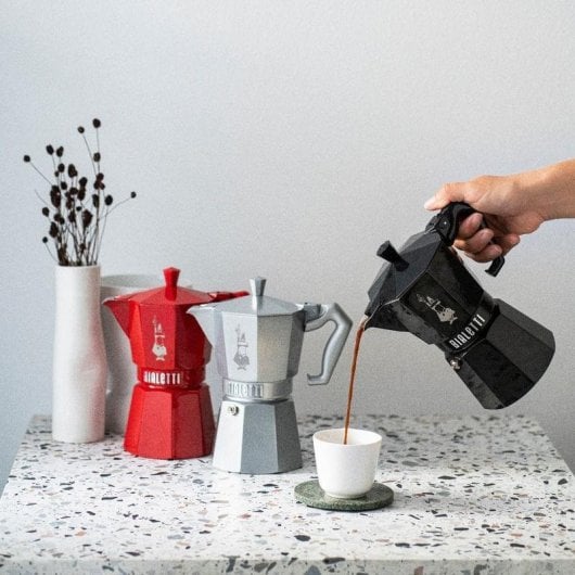 Italienische Kaffeemaschine Bialetti Moka Exclusive Schwarz 6 Tassen Induktion