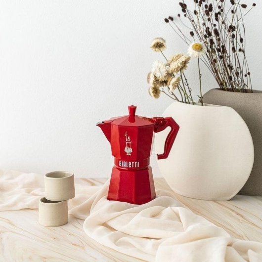 Italiaanse koffiezetter Bialetti Moka Exclusive Rood 6 Kopjes Inductie