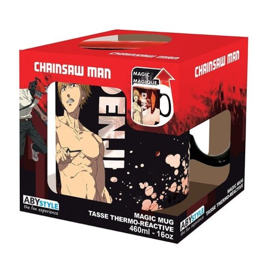 Tazza ABYstyle Chainsaw Man Denji & Aki 460ml Ceramica Cambio Design