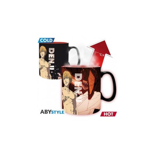 Tazza ABYstyle Chainsaw Man Denji & Aki 460ml Ceramica Cambio Design