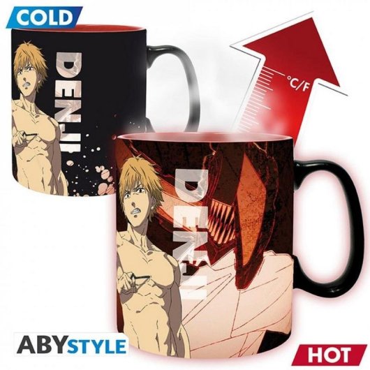 Tazza ABYstyle Chainsaw Man Denji & Aki 460ml Ceramica Cambio Design