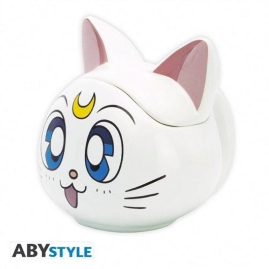 Taza ABYstyle Sailor Moon Artemis 0,35 L Cerámica con Tapa
