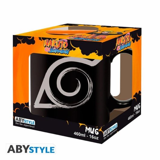 Tazza ABYSTYLE Naruto Shippuden Konoha 0,46 L Ceramica Nera
