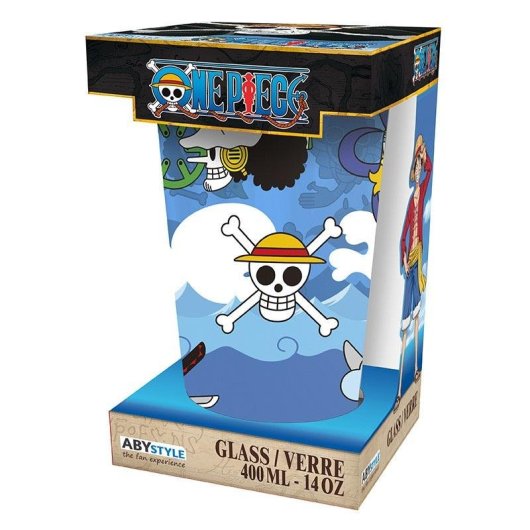 Vaso ABYstyle One Piece Calaveras 400 ml Vidrio Multicolor