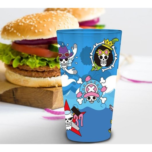 Vaso ABYstyle One Piece Calaveras 400 ml Vidrio Multicolor