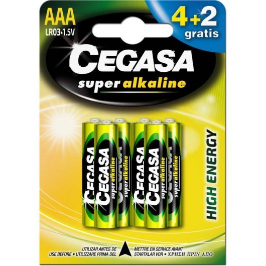 Pila Cegasa AAA Alcalino 1,5 V 6 unidades
