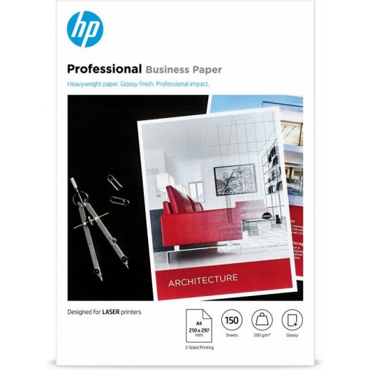 Papel para impresora láser HP Professional Brillante FSC A4 200 g/m² 150 hojas