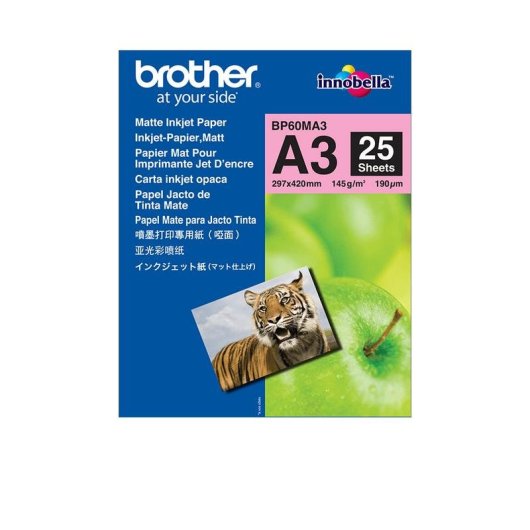 Papier pour imprimante Brother BP60MA3 A3 mat 25 feuilles 145 g/m²