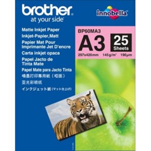 Papier pour imprimante Brother BP60MA3 A3 mat 25 feuilles 145 g/m²