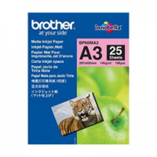 Papier pour imprimante Brother BP60MA3 A3 mat 25 feuilles 145 g/m²