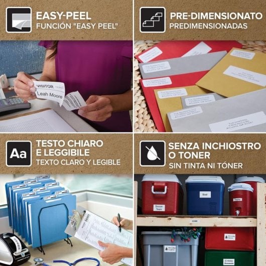 Etiquetas DYMO LabelWriter 54x101 mm 6 rolos 1320 unidades