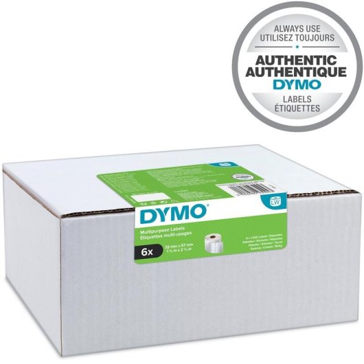 Étiquettes DYMO LW Multiusos 32x57 mm 6 Rollos 6000 Unidades
